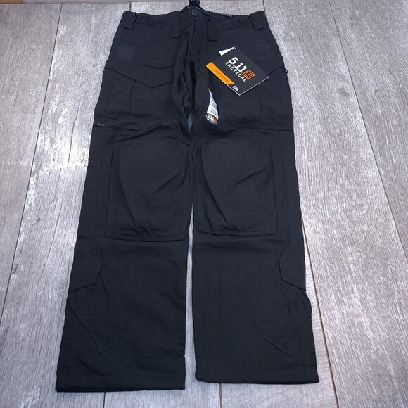 5.11 Tactical Womens Xprt Operator Pants Size 12 Black Knee Pad Cargo Stretch - Picture 2 of 9
